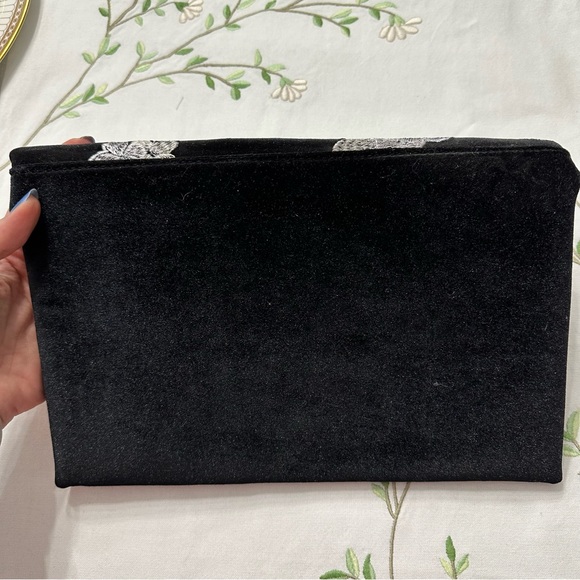 Ann Taylor Velvet Butterfly Envelope Clutch - Picture 2 of 3